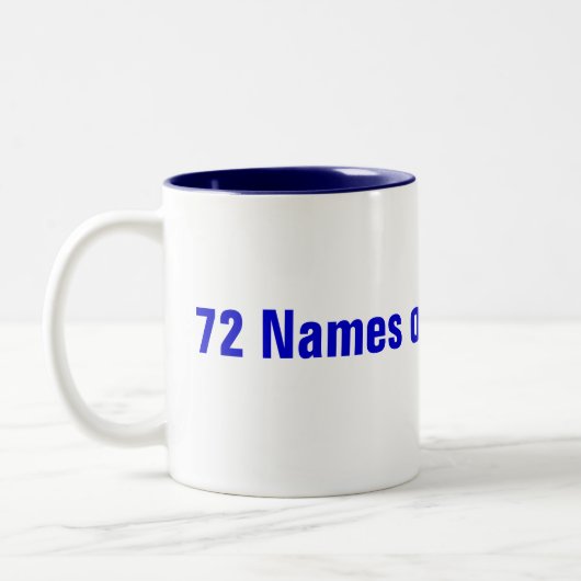 72 Namen des Gottes Zweifarbige Tasse (Links)