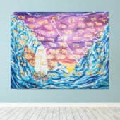 72 Names of G-D Leinwanddruck (Insitu (Holzboden))