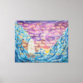 72 Names of G-D Leinwanddruck