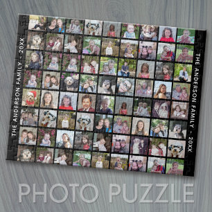 72 Quadratisches Fotocollagen-Raster mit Text - sc Puzzle