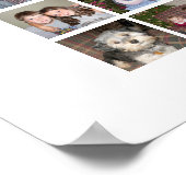 72 quadratisches Fotomaterial mit Text - weiß Poster (Ecke)