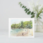 72: Sandstrand Postkarte (Stehend Vorderseite)