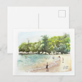 72: Sandstrand Postkarte (Vorne/Hinten)