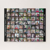 72 Square Foto Collage Grid mit Text - schwarz Puzzle (Horizontal)