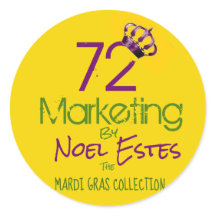 72Marketing Logo Aufkleber Mardi Gras Sammlung