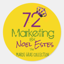 72Marketing Logo Aufkleber Mardi Gras Sammlung