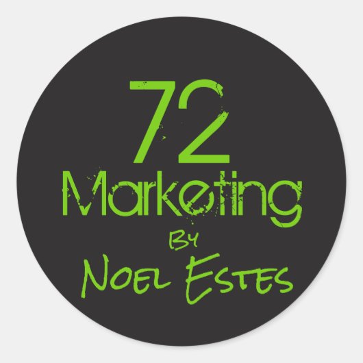 72Marketing Logo-Aufkleber Runder Aufkleber (Vorderseite)