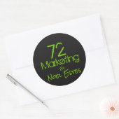 72Marketing Logo-Aufkleber Runder Aufkleber (Umschlag)