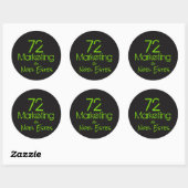 72Marketing Logo-Aufkleber Runder Aufkleber (Blatt)