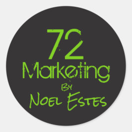 72Marketing Logo-Aufkleber Runder Aufkleber