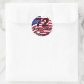 72Marketing Logo Aufkleber US-amerikanische Flagge (Tasche)