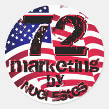 72Marketing Logo Aufkleber US-amerikanische Flagge