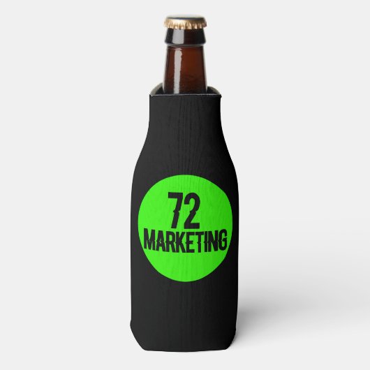 72Marketing Logo koozie Flaschenkühler (Flaschenvorderseite)