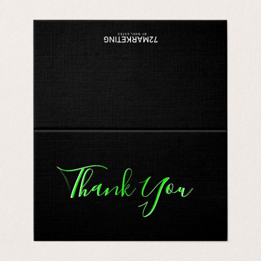 72Marketing Vielen Dank, dass Sie schwarze schwarz (Außenseite Aufgefaltet)