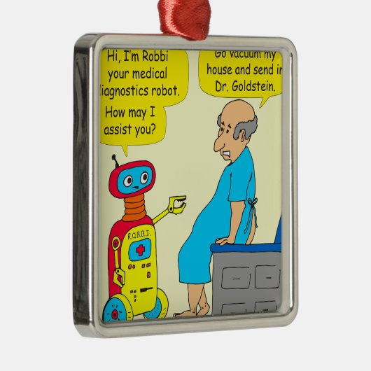 731 medizinischer Diagnostikroboter-Cartoon Ornament Aus Metall (Rechts)