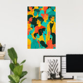 735 Mosaik-Alltagsheld Poster (Heimbüro)