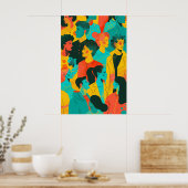735 Mosaik-Alltagsheld Poster (Küche)