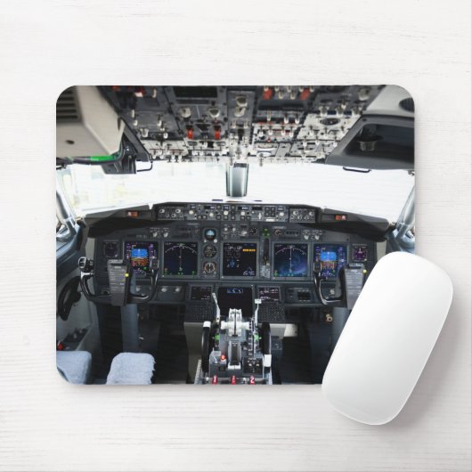 737-800 Flight Deck Mouse Pad Mousepad (Mit Mouse)