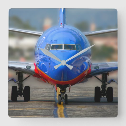 737 FLUGGESELLSCHAFT QUADRATISCHE WANDUHR (Vorderseite)