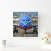 737 FLUGGESELLSCHAFT QUADRATISCHE WANDUHR (Zuhause)