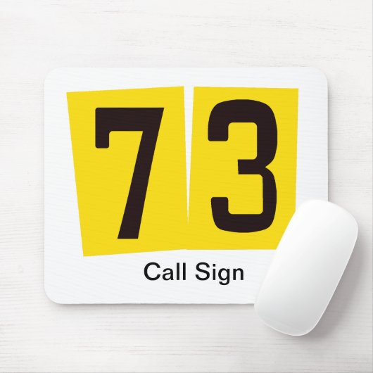 73 Amateurfunk-Mausunterlage fertigen Rufzeichen Mousepad (Mit Mouse)