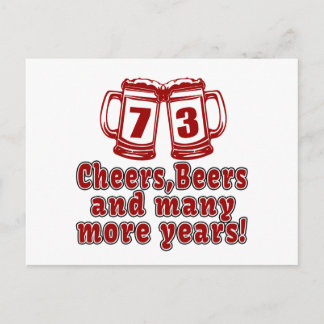 73 Cheers Beer Birthday Postkarte