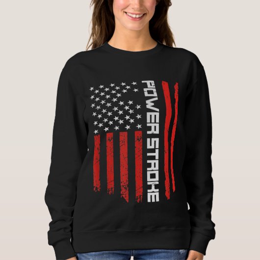 73 Diesel Power Stroke American Flag Powerhub E Sweatshirt (Vorderseite)