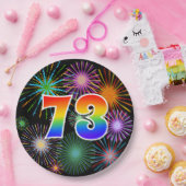 73. Event - Spaß, farbenfroh, kühl, Regenbogen 73 Pappteller (Party)