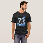 73 & Fabulous I Blue White Party Gruppe Candid Fot T-Shirt (Vorne ganz)