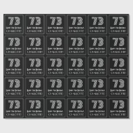 73. Geburtstag: Art Deco Inspiriert Look "73" w/ N Geschenkpapier