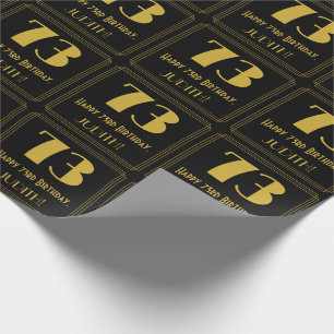 73. Geburtstag ~ Art Deco inspirierter Look "73", Geschenkpapier