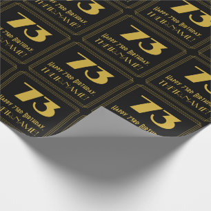 73. Geburtstag – Art Deco inspiriertes Aussehen "7 Geschenkpapier