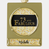 73. Geburtstag Banner-Ornament Gold (Vorderseite)