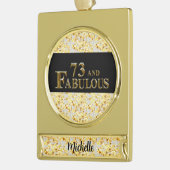 73. Geburtstag Banner-Ornament Gold (Links)