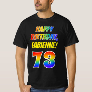 73. Geburtstag — Bold, Fun, Rainbow 73, Individu T-Shirt