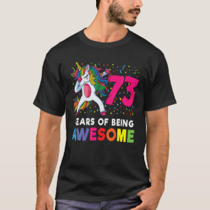 73. Geburtstag Dabbing Einhorn Party Geschenk 73 J T-Shirt
