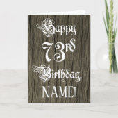 73. Geburtstag: Extravaganter, eleganter Text; Imi Karte (Vorderseite)