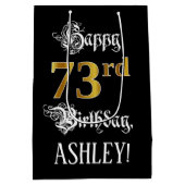 73. Geburtstag ~ Extravagantes Drehbuch; Imitate G Mittlere Geschenktüte (Rückseite)