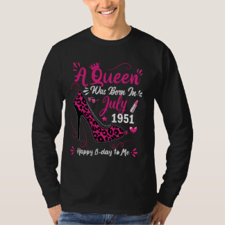73. Geburtstag High Heel eine Königin wurde Gebore T-Shirt