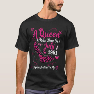 73. Geburtstag High Heel eine Königin wurde Gebore T-Shirt