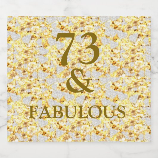 73. Geburtstag Schaumweinetikett (Einzelnes Label)