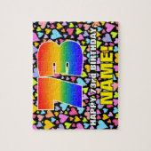 73. Geburtstag — Spaß, Liebende Herzformen + "73" Puzzle (Vertikal)