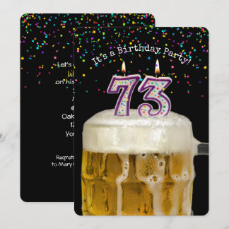73. Geburtstags-Bierbraut-Party Einladung