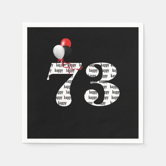 73. Geburtstagsballons Serviette (Vorderseite)