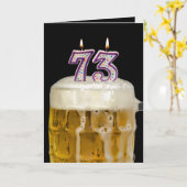 73. Geburtstagsbär auf schwarz Karte (Gelbe Blume)