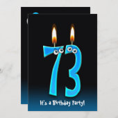 73. Geburtstagsparty Einladung (Vorne/Hinten)
