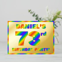 73. Geburtstagsparty — Spaß, Regenbogenspektrum "7