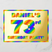 73. Geburtstagsparty — Spaß, Regenbogenspektrum "7 Folieneinladung (Vorderseite)