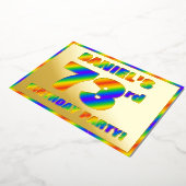 73. Geburtstagsparty — Spaß, Regenbogenspektrum "7 Folieneinladung (Gedreht)