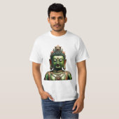 73 Green Tara - buddhistischer Maske-T - Shirt (Vorne ganz)